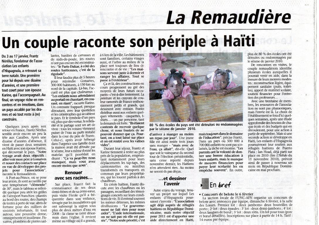 L’Hebdo du  27 janvier 2011